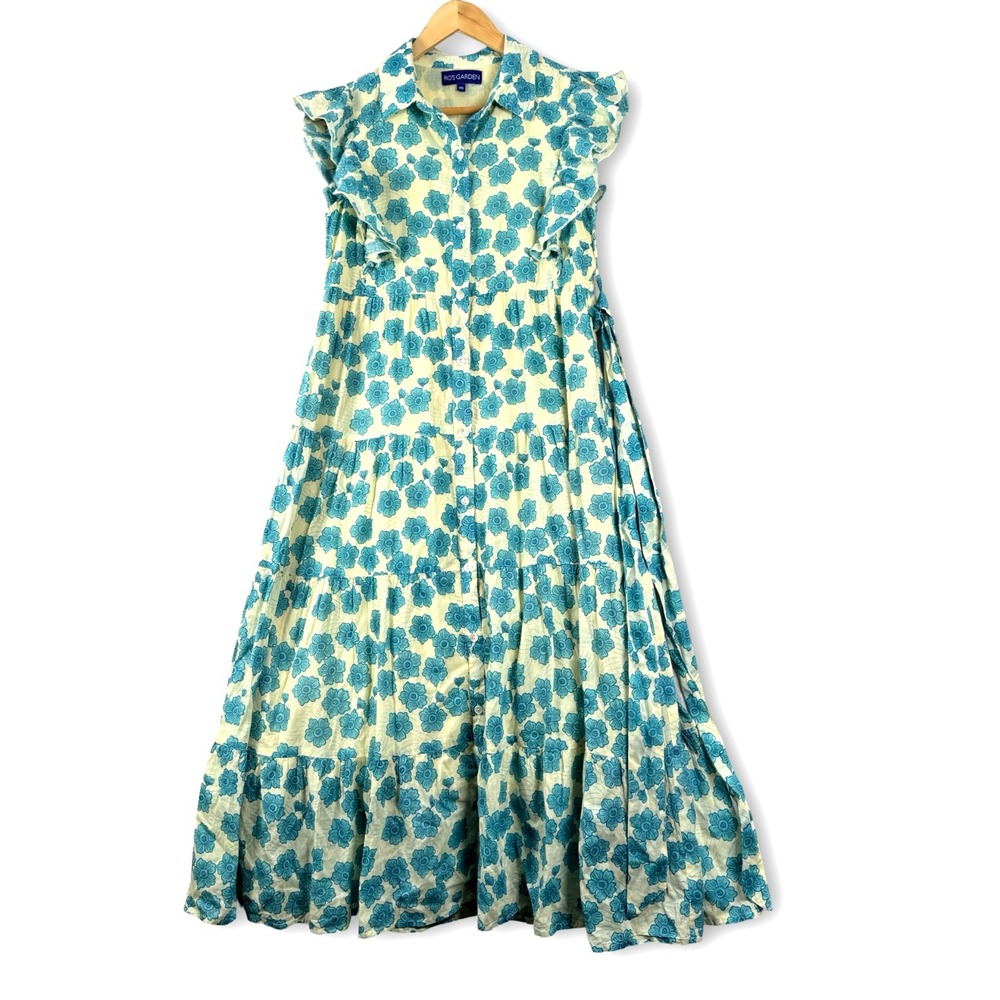 Ro's Garden Womens Ida Midi Floral Dress Sz XS